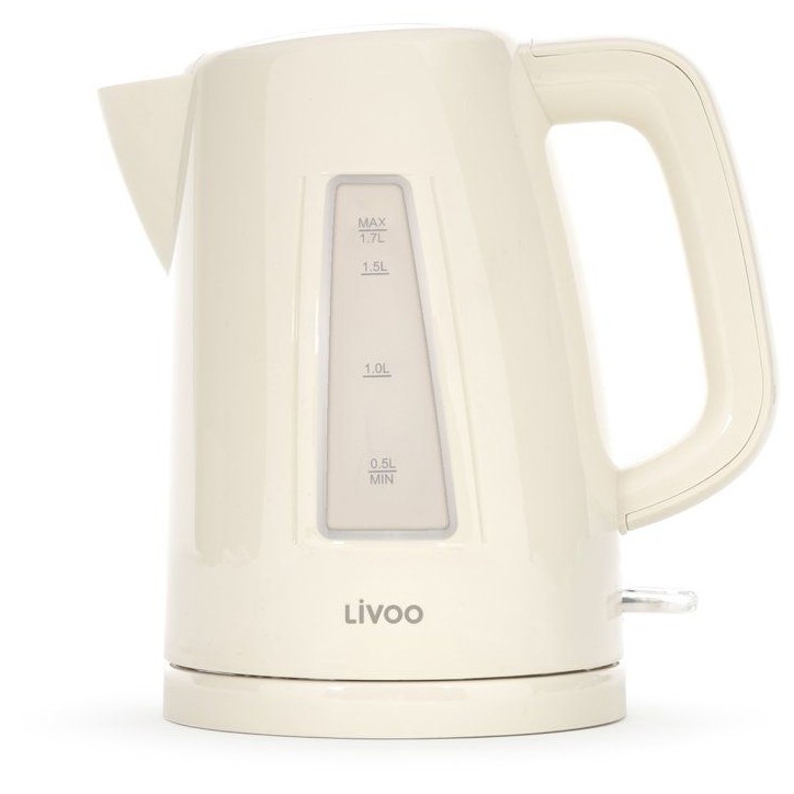 Bouilloire - LIVOO - DOD184C - 2200 W - 1,7 L - Socle 360° - Blanc cassé Bouilloire - LIVOO - DOD184C - 2200 W - 1,7 L - Socle 360° - Blanc cassé