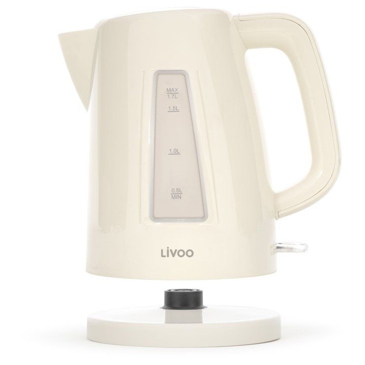 Bouilloire - LIVOO - DOD184C - 2200 W - 1,7 L - Socle 360° - Blanc cassé Bouilloire - LIVOO - DOD184C - 2200 W - 1,7 L - Socle 360° - Blanc cassé