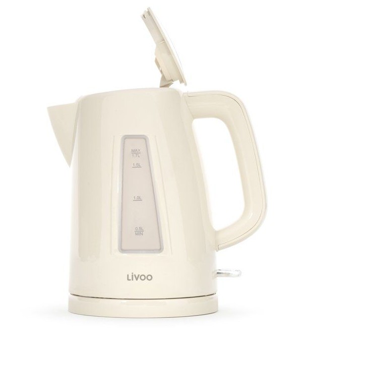 Bouilloire - LIVOO - DOD184C - 2200 W - 1,7 L - Socle 360° - Blanc cassé Bouilloire - LIVOO - DOD184C - 2200 W - 1,7 L - Socle 360° - Blanc cassé