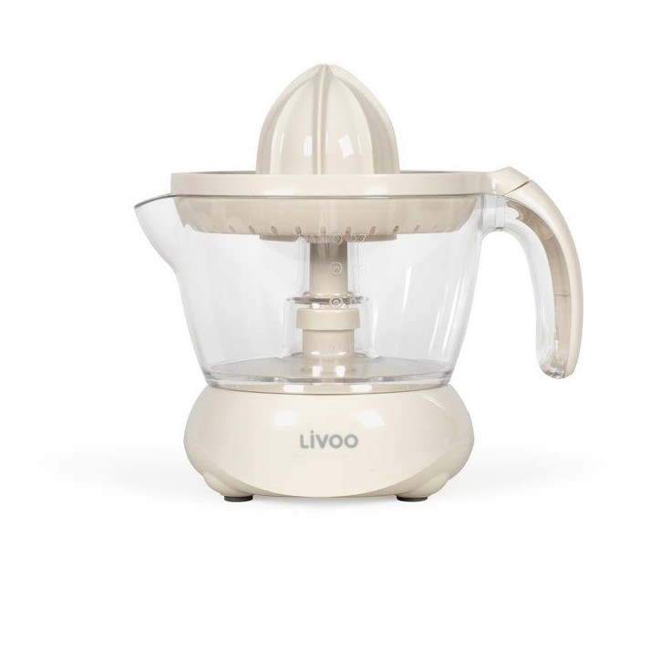 Presse-agrumes électrique - LIVOO - DOD131C - 25 W - 1 grand cône et 1 petit cône - 700 ml - Blanc cassé Presse-agrumes électrique - LIVOO - DOD131C - 25 W - 1 grand cône et 1 petit cône - 700 ml - Blanc cassé