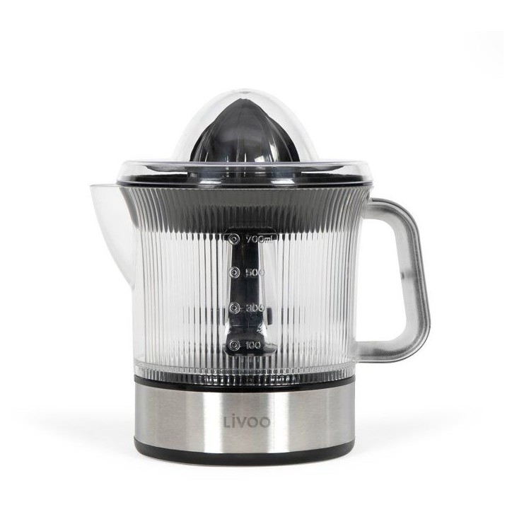 Presse-agrumes électrique - LIVOO - DOD210 - 40 W - 1 grand cône et 1 petit cône - Inox / Noir Presse-agrumes électrique - LIVOO - DOD210 - 40 W - 1 grand cône et 1 petit cône - Inox / Noir