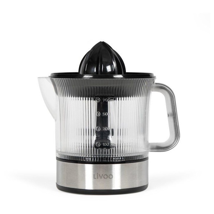 Presse-agrumes électrique - LIVOO - DOD210 - 40 W - 1 grand cône et 1 petit cône - Inox / Noir Presse-agrumes électrique - LIVOO - DOD210 - 40 W - 1 grand cône et 1 petit cône - Inox / Noir