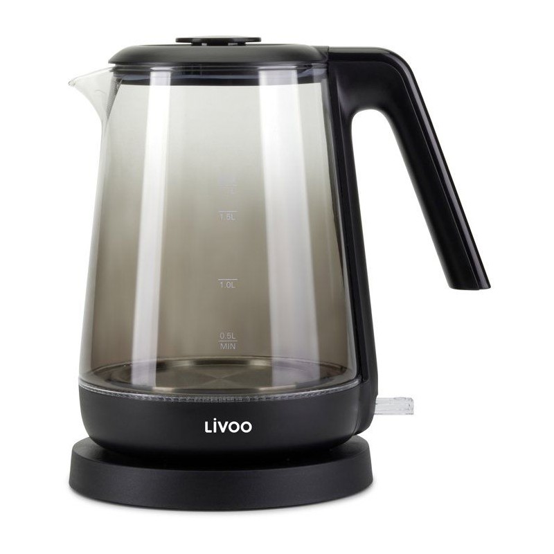 Bouilloire - LIVOO - DOD216N - 2200 W - 1,7 L - Verre / Noir