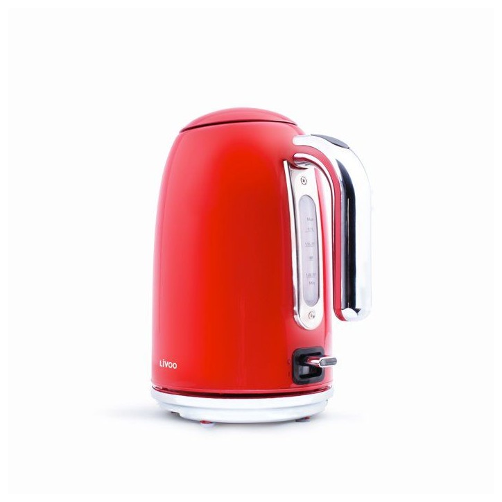 Bouilloire rétro - LIVOO - DOD180R - 2200 W - 1,7 L - Socle 360° - Rouge Bouilloire rétro - LIVOO - DOD180R - 2200 W - 1,7 L - Socle 360° - Rouge