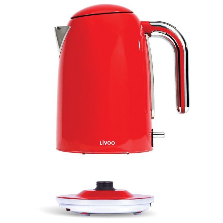 Bouilloire rétro - LIVOO - DOD180R - 2200 W - 1,7 L - Socle 360° - Rouge Bouilloire rétro - LIVOO - DOD180R - 2200 W - 1,7 L - Socle 360° - Rouge