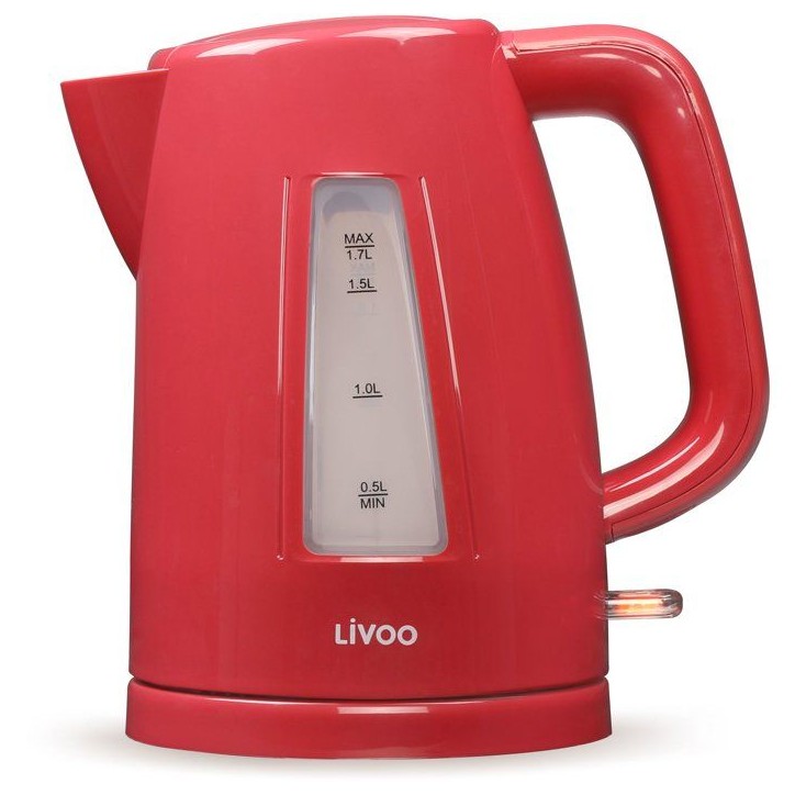 Bouilloire - LIVOO - DOD184RC - 2200 W - 1,7 L - Socle 360° - Rouge Bouilloire - LIVOO - DOD184RC - 2200 W - 1,7 L - Socle 360° - Rouge