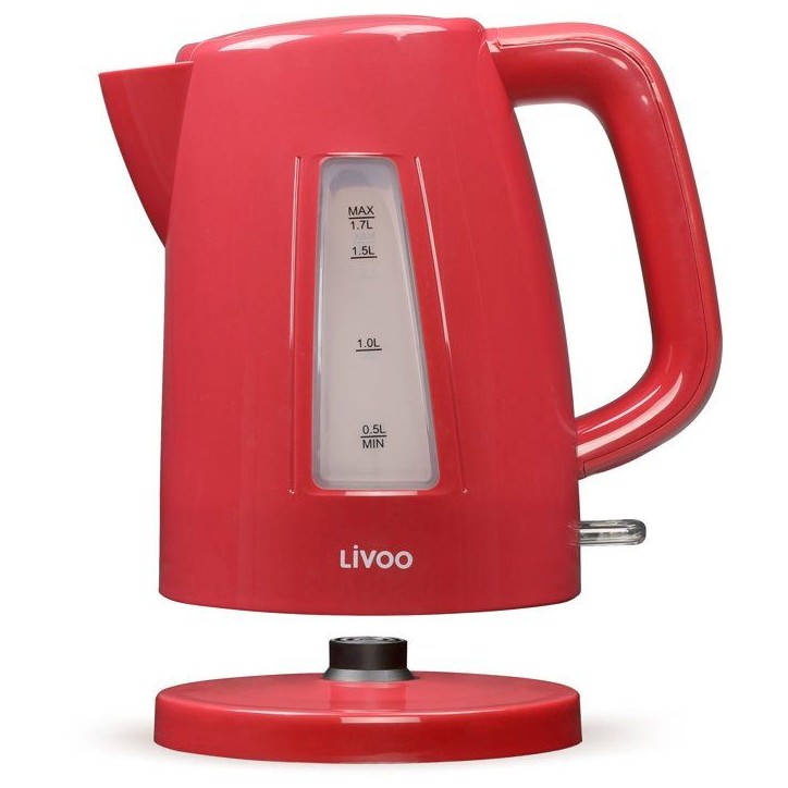 Bouilloire - LIVOO - DOD184RC - 2200 W - 1,7 L - Socle 360° - Rouge Bouilloire - LIVOO - DOD184RC - 2200 W - 1,7 L - Socle 360° - Rouge