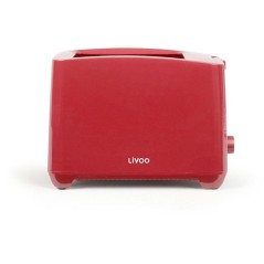 Grille-pain 2 fentes - LIVOO - DOD162RC - 750 W - Thermostat réglable