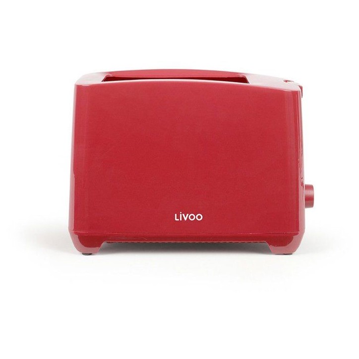 Grille-pain 2 fentes - LIVOO - DOD162RC - 750 W - Thermostat réglable : 7 niveaux - Rouge