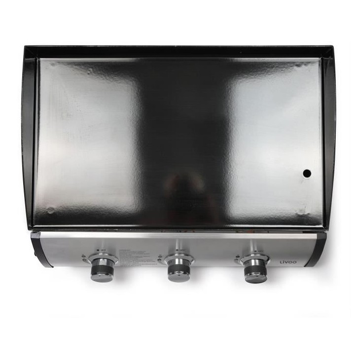 Plancha gaz - LIVOO - 3 bruleurs - 61 x 38 cm - DOC277 Plancha gaz - LIVOO - 3 bruleurs - 61 x 38 cm - DOC277