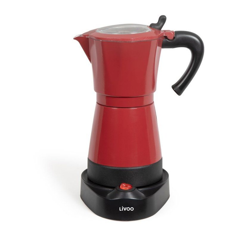 Cafetiere italienne électrique - LIVOO - DOD117RC - 480 W - 300 ml -