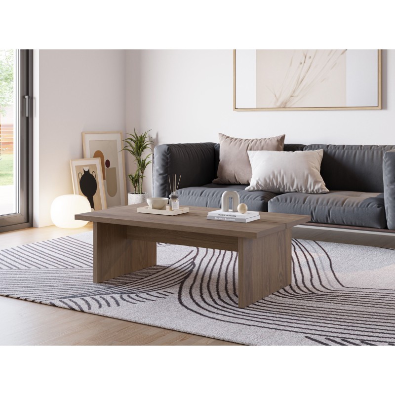 Table basse LOANA - Chene - Forme rectangulaire - 120 x 70 x 40 cm