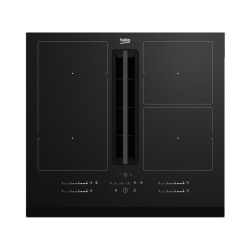 Plaque a induction avec hotte intégrée - BEKO - 4 foyers - 60 cm - N