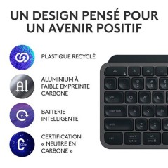 Clavier - Sans fil - Logitech - MX Keys S Plus- AZERTY - Repose poigne