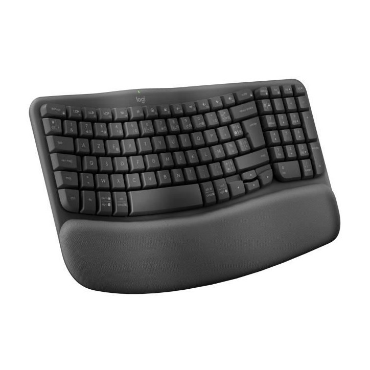 Clavier - Sans fil - Logitech - Wave Keys - AZERTY - Ergonomique - Repose poignets Clavier - Sans fil - Logitech - Wave Keys - AZERTY - Ergonomique - Repose poignets