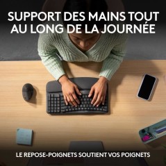 Clavier - Sans fil - Logitech - Wave Keys - AZERTY - Ergonomique - Rep