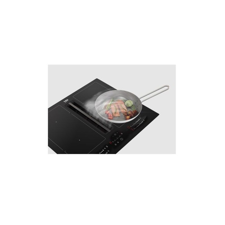 Plaque a induction avec hotte intégrée - BEKO - 4 foyers - 60 cm - Noir - HIXI64700UF Plaque a induction avec hotte intégrée - BEKO - 4 foyers - 60 cm - Noir - HIXI64700UF