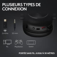 Casque gamer - Sans fil - Logitech G - Lightspeed - Rose