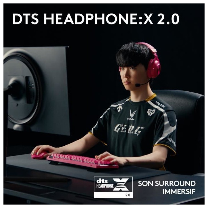 Casque gamer - Sans fil - Logitech G - Lightspeed - Rose Casque gamer - Sans fil - Logitech G - Lightspeed - Rose