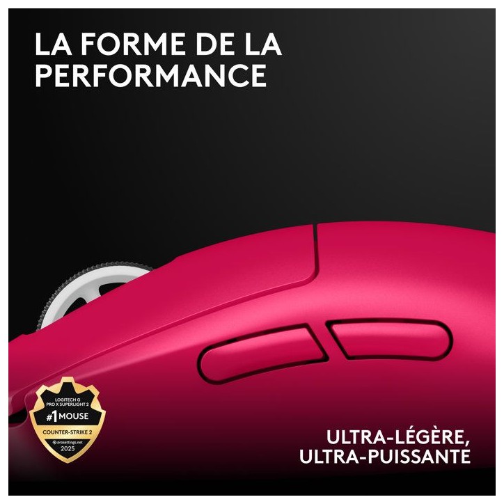 Souris gamer - Sans fil - Logitech G - Pro X Superlight 2 Lightspeed - Noir Souris gamer - Sans fil - Logitech G - Pro X Superlight 2 Lightspeed - Noir