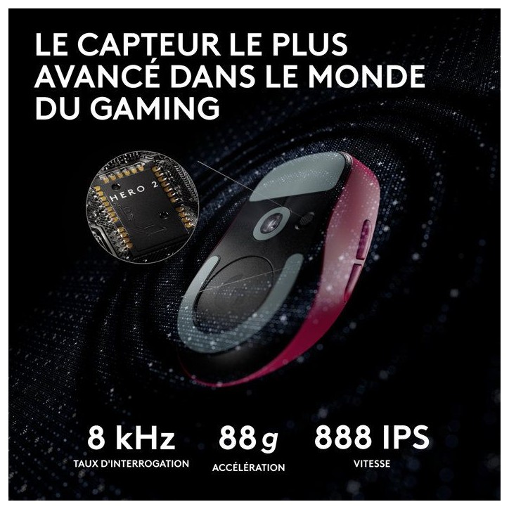 Souris gamer - Sans fil - Logitech G - Pro X Superlight 2 Lightspeed - Noir Souris gamer - Sans fil - Logitech G - Pro X Superlight 2 Lightspeed - Noir