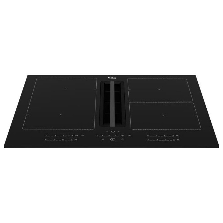 Plaque a induction avec hotte intégrée - BEKO - 4 foyers - 60 cm - Noir - HIXI64700UF Plaque a induction avec hotte intégrée - BEKO - 4 foyers - 60 cm - Noir - HIXI64700UF