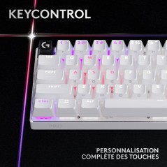 Clavier gamer - Sans fil - Logitech G - G Pro X 60 - Lightspeed - Blan