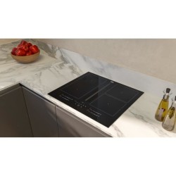Plaque a induction avec hotte intégrée - BEKO - 4 foyers - 60 cm - N