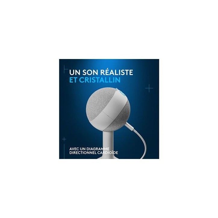Microphone - Filaire - Logitech G - Yeti Orb - Compatible PC et MAC - Blanc Microphone - Filaire - Logitech G - Yeti Orb - Compatible PC et MAC - Blanc