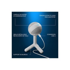 Microphone - Filaire - Logitech G - Yeti Orb - Compatible PC et MAC -