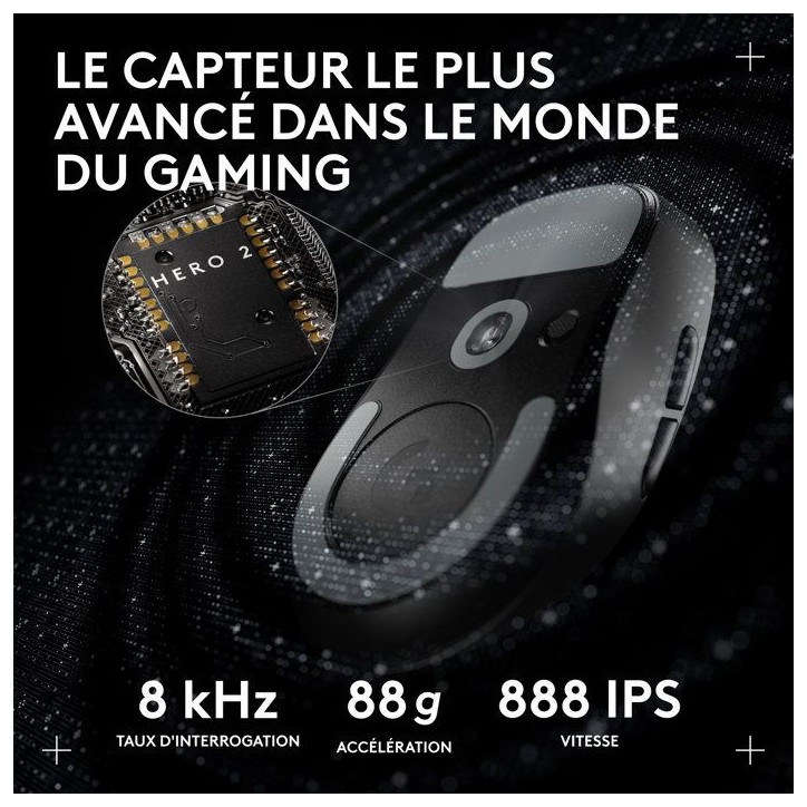 Souris gamer - sans fil - Logitech - G Pro X Superlight 2 DEX - Noir Souris gamer - sans fil - Logitech - G Pro X Superlight 2 DEX - Noir