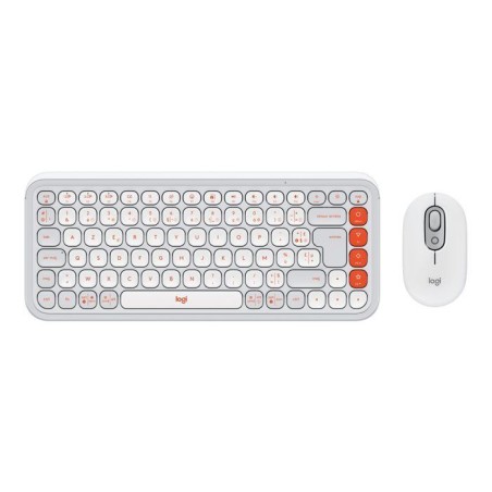 Ensemble Clavier Souris - Sans fil - Logitech - Pop Icon - AZERTY - Bl