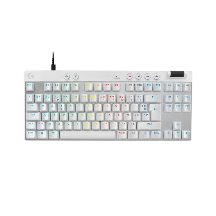 Clavier gamer - Filaire - Logitech G - Pro X TKL Rapid - AZERTY - Blanc Clavier gamer - Filaire - Logitech G - Pro X TKL Rapid - AZERTY - Blanc