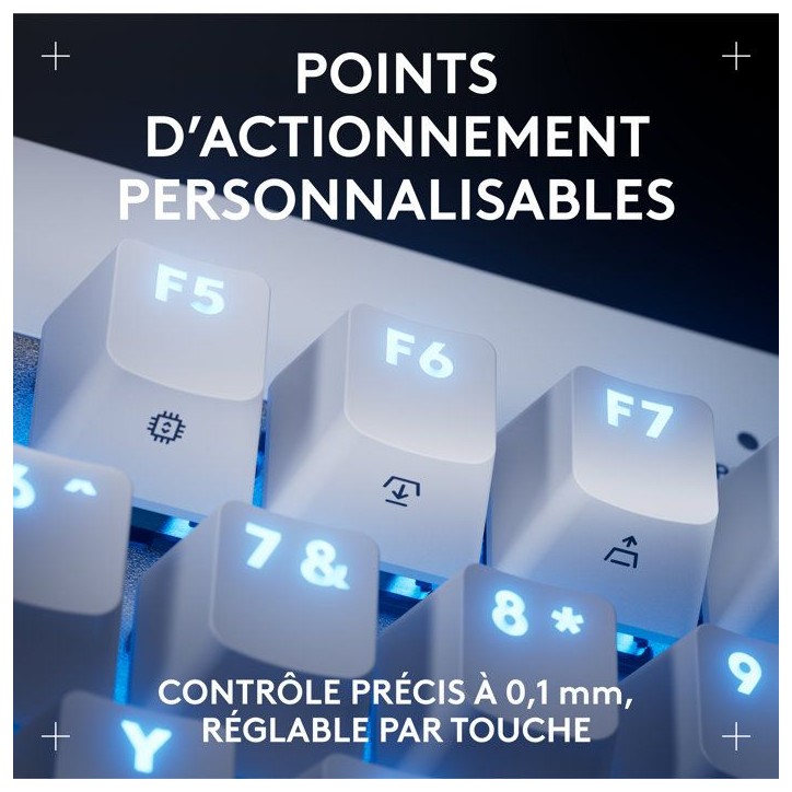 Clavier gamer - Filaire - Logitech G - Pro X TKL Rapid - AZERTY - Blanc Clavier gamer - Filaire - Logitech G - Pro X TKL Rapid - AZERTY - Blanc