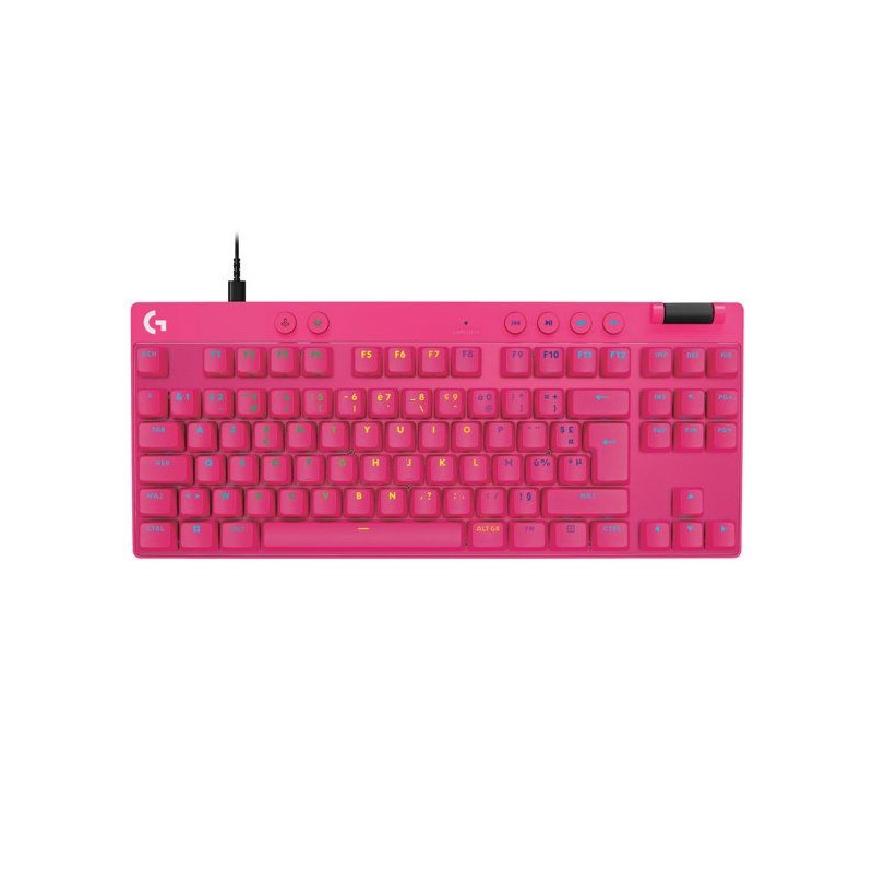 Clavier gamer - Filaire - Logitech G - Pro X TKL Rapid - AZERTY - Rose