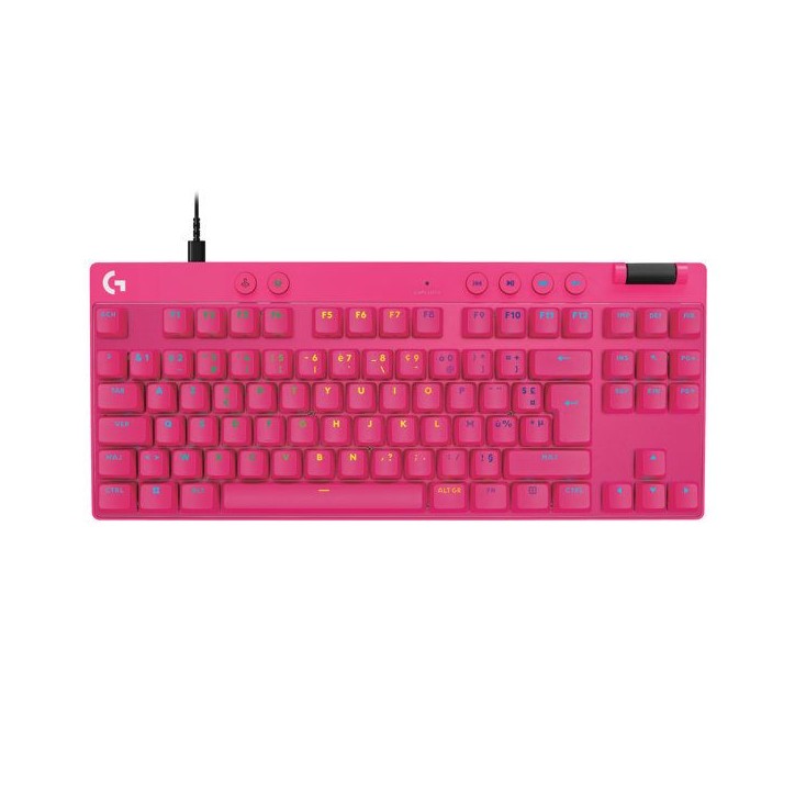 Clavier gamer - Filaire - Logitech G - Pro X TKL Rapid - AZERTY - Rose Clavier gamer - Filaire - Logitech G - Pro X TKL Rapid - AZERTY - Rose