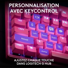Clavier gamer - Filaire - Logitech G - Pro X TKL Rapid - AZERTY - Rose