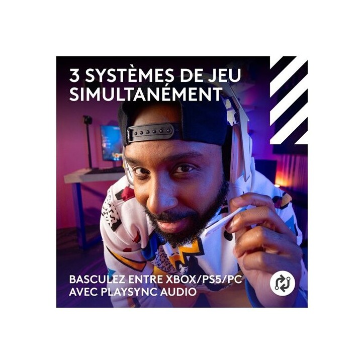 Casque gamer - Sans fil - Logitech G - Astro A50 Lightspeed Pro-G Graphene - Xbox, PS5, Switch, PC/Mac - Blanc Casque gamer - Sans fil - Logitech G - Astro A50 Lightspeed Pro-G Graphene - Xbox, PS5, Switch, PC/Mac - Blanc
