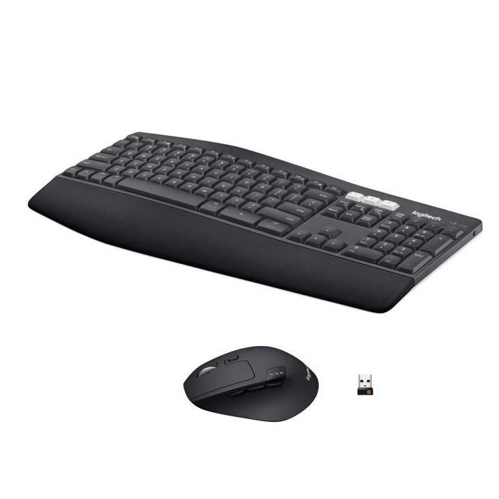 Ensemble Clavier Souris - Sans fil - Logitech - MK850 - AZERTY - Noir Ensemble Clavier Souris - Sans fil - Logitech - MK850 - AZERTY - Noir