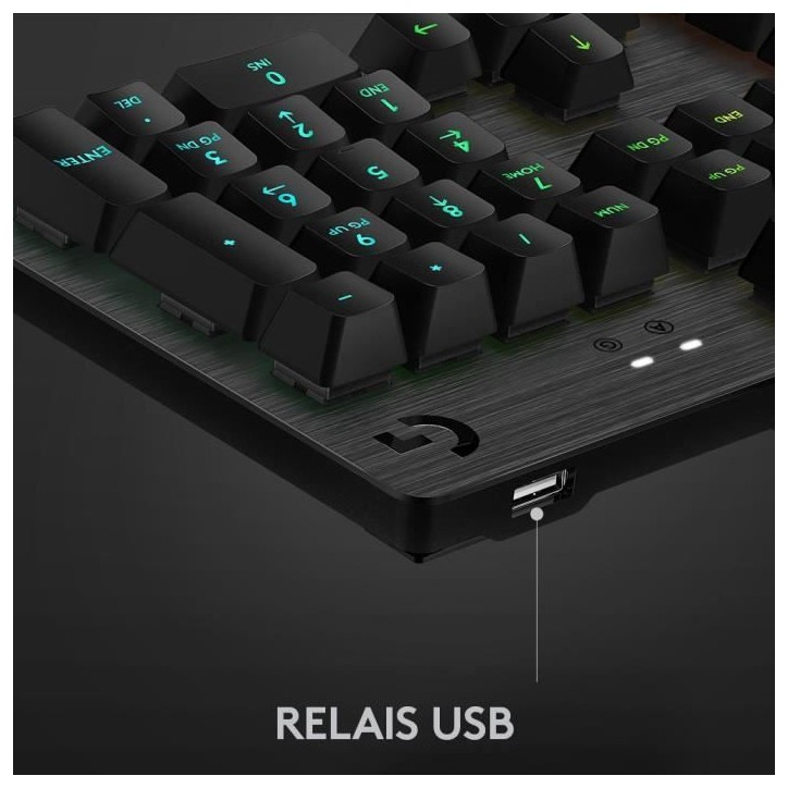 Clavier gamer - Filaire - Logitech G - G512 - GX Brown - AZERTY - Mécanique - Rétroéclairé - Noir Clavier gamer - Filaire - Logitech G - G512 - GX Brown - AZERTY - Mécanique - Rétroéclairé - Noir