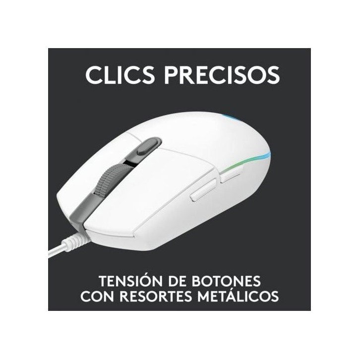 Souris gamer - Filaire - Logitech G - G203 - Blanc Souris gamer - Filaire - Logitech G - G203 - Blanc
