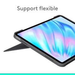 Etui clavier - Logitech - Combo Touch - Pour iPad Air 11 (M2, M3 & M4) & Ipad Air (5e génération) - Gris