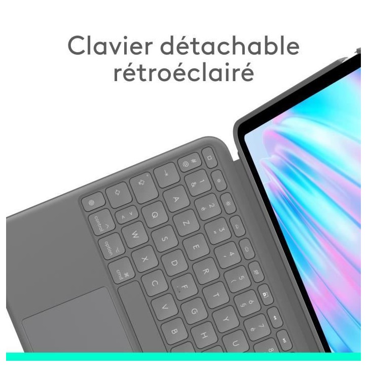 Etui clavier - Logitech - Combo Touch - Pour iPad Air 11 (M2, M3 & M4) & Ipad Air (5e génération) - Gris Etui clavier - Logitech - Combo Touch - Pour iPad Air 11 (M2, M3 & M4) & Ipad Air (5e génération) - Gris