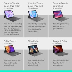 Etui clavier - Logitech - Combo Touch - Pour iPad Air 11 (M2, M3 & M4)