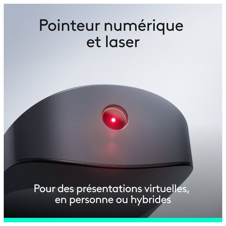 Télécommande de présentation - Sans fil - Logitech - Spotlight 2 - Bluetooth/USB-C - Graphite