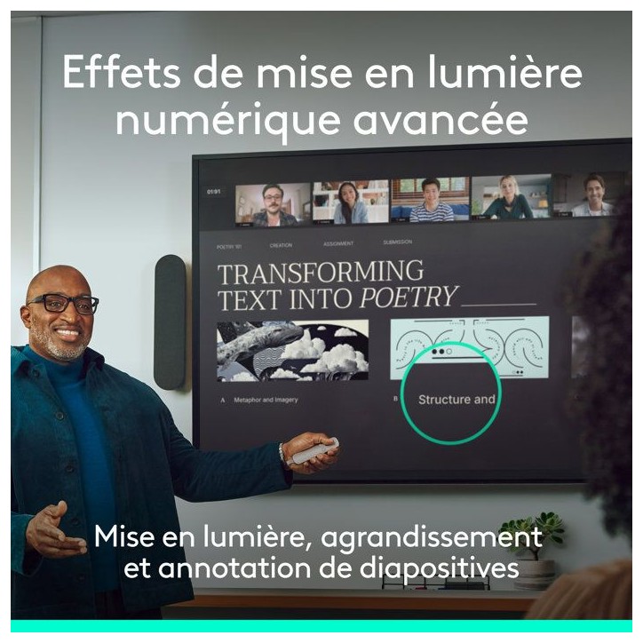 Télécommande de présentation - Sans fil - Logitech - Spotlight 2 - Bluetooth/USB-C - Sable