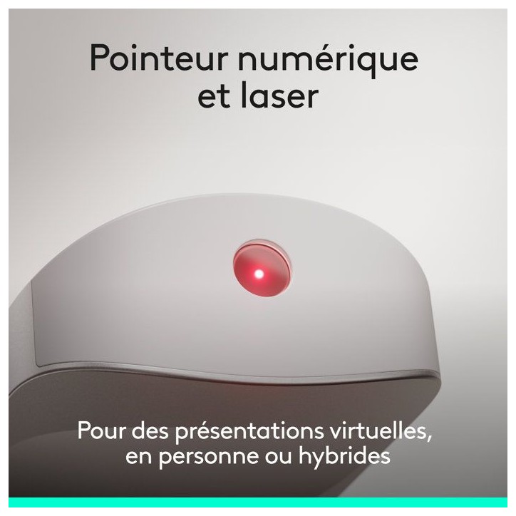 Télécommande de présentation - Sans fil - Logitech - Spotlight 2 - Bluetooth/USB-C - Sable