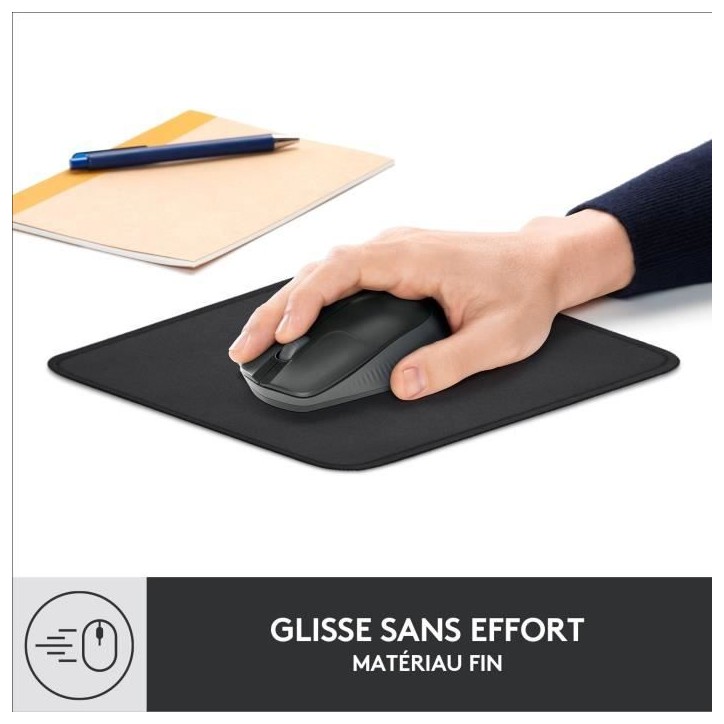 Tapis de souris - Logitech - Série Studio - Glissement facile - Noir Tapis de souris - Logitech - Série Studio - Glissement facile - Noir