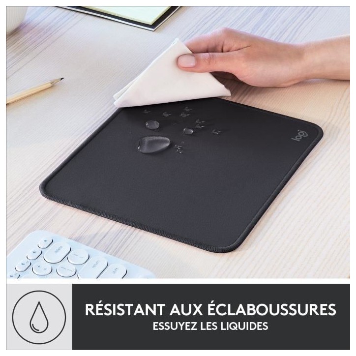 Tapis de souris - Logitech - Série Studio - Glissement facile - Noir Tapis de souris - Logitech - Série Studio - Glissement facile - Noir