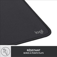Tapis de souris - Logitech - Série Studio - Glissement facile - Noir